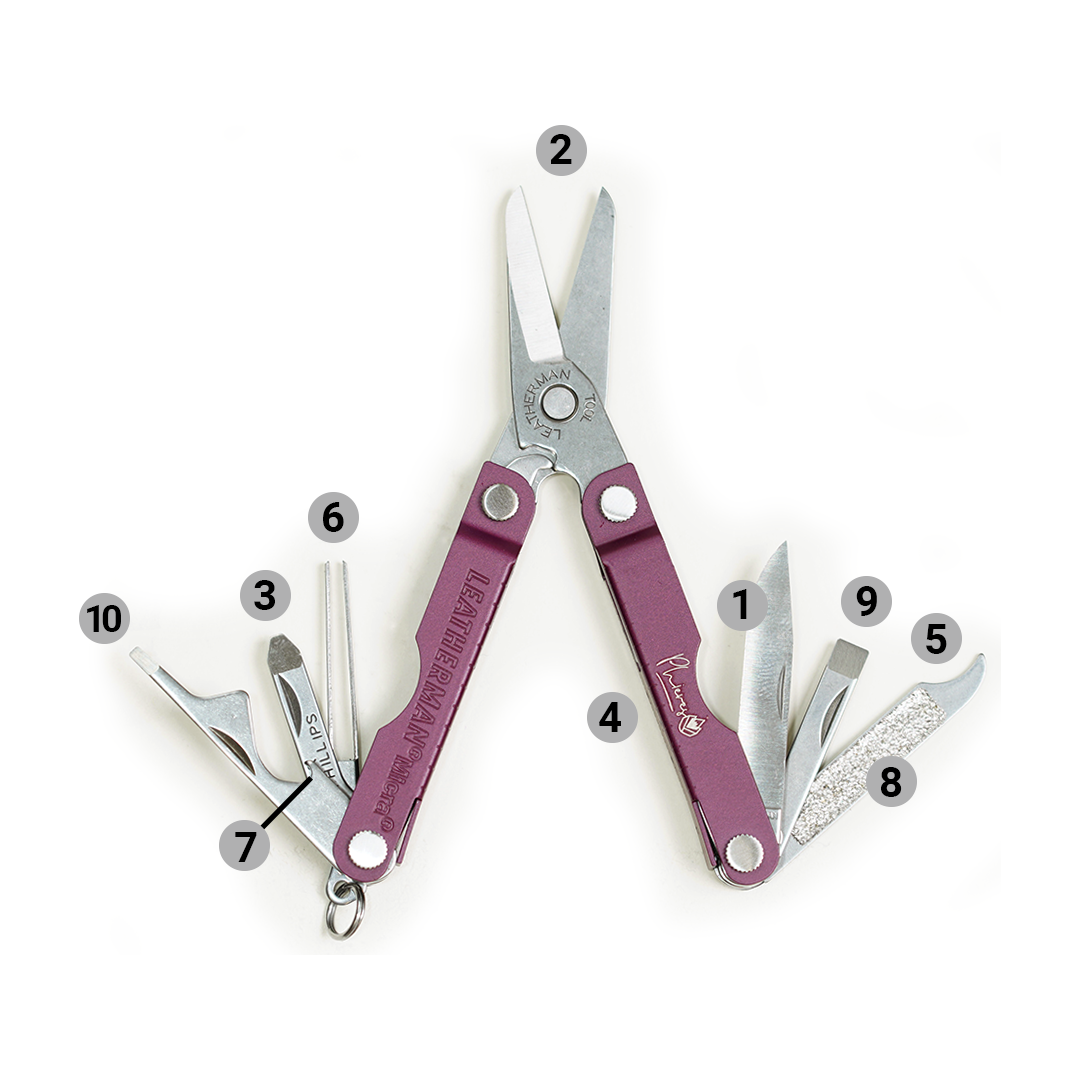 MICRA - Leatherman x Phieres - Cherry - Multi Tool