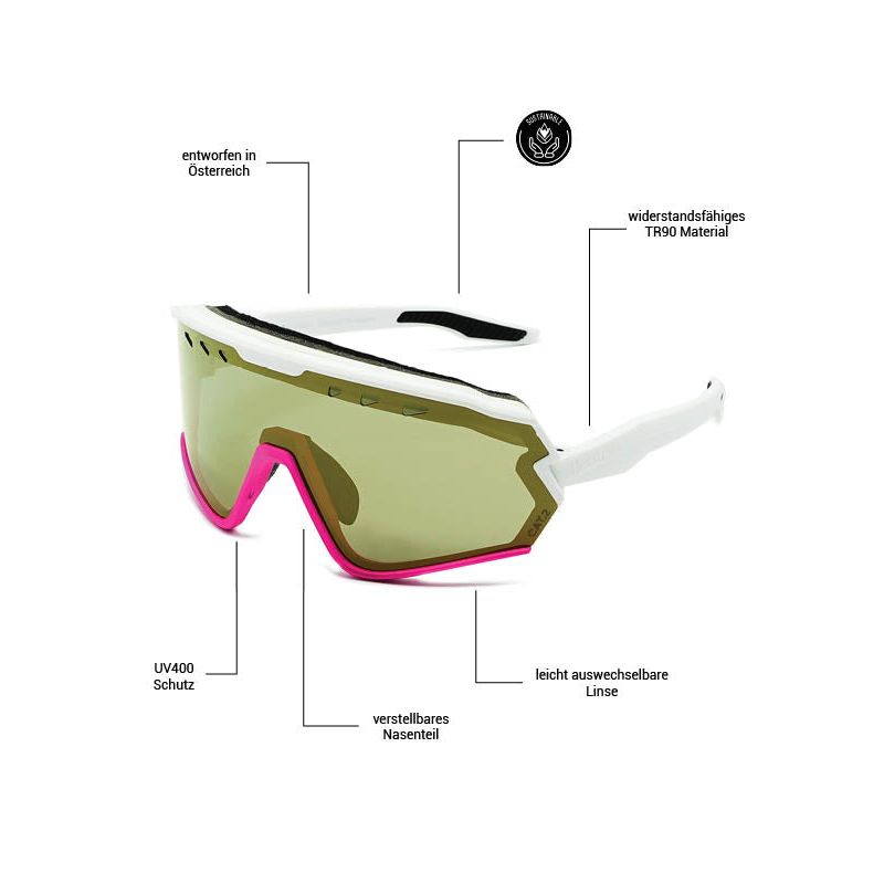 Sharkbiteph Origin - Phieres - Matt Pink/K Gold - Technische Sonnenbrille