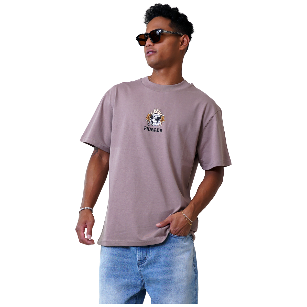 Gloriouph Tee - Phieres - Taupe Gray - T-Shirt