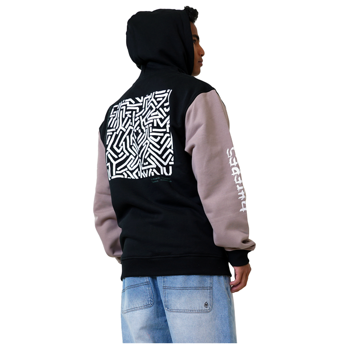 Yaphan Zip Hood - Phieres - Black Taupe - Zip Hoodie