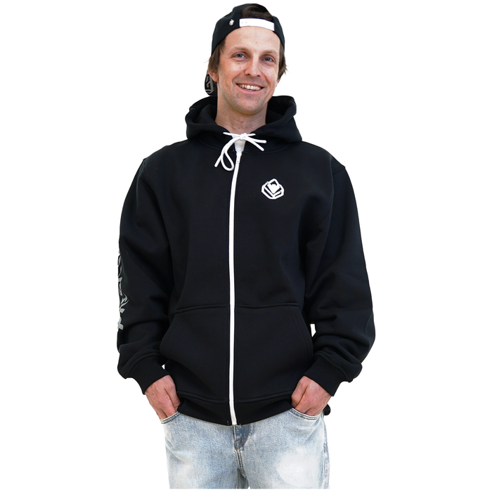 Yaphan Zip Hood - Phieres - Black - Zip Hoodie