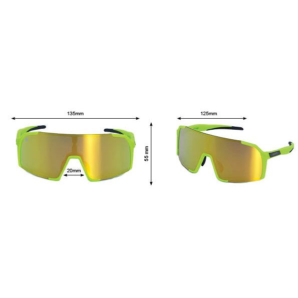 Phingsuit Youth - Phieres - Lime/Gold Mirror - Sportbrille