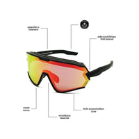 Sharkbiteph Plus - Phieres - Matt Black/ Gray Lens Full Revo Black red - Technische Sonnenbrille 