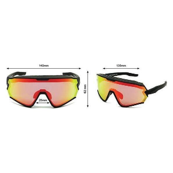 Sharkbiteph Plus - Phieres - Matt Black/ Gray Lens Full Revo Black red - Technische Sonnenbrille 
