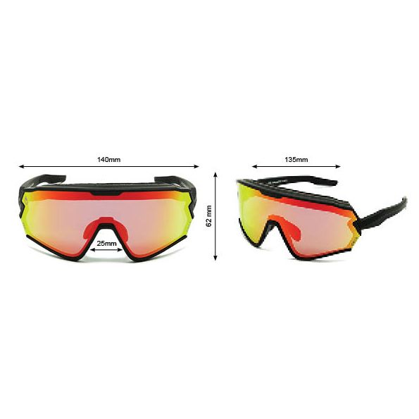 Sharkbiteph Plus - Phieres - Matt Black/ Gray Lens Full Revo Black red - Technische Sonnenbrille 