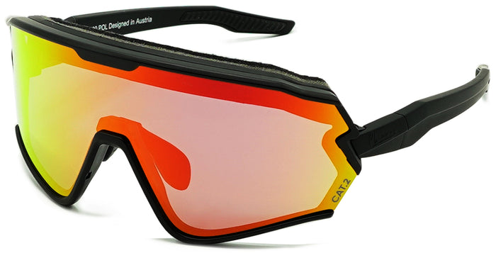 Sharkbiteph Plus - Phieres - Matt Black/ Gray Lens Full Revo Black red - Technische Sonnenbrille 