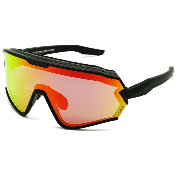 Sharkbiteph Plus - Phieres - Matt Black/ Gray Lens Full Revo Black red - Technische Sonnenbrille 