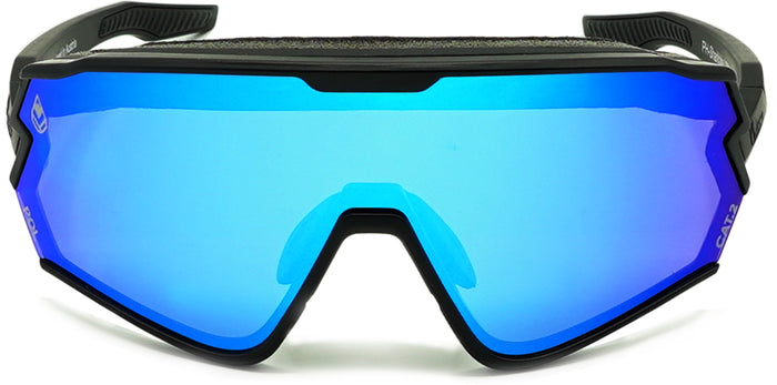 Sharkbiteph Plus - Phieres - Matt Black/ Gray Lens Full Revo Blue - Technische Sonnenbrille