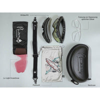 Sharkbiteph Plus - Phieres - Matt Black Splashes/ Gray Lens Full Revo Cherry Pink - Technische Sonnenbrille