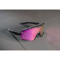 Sharkbiteph Plus - Phieres - Matt Black Splashes/ Gray Lens Full Revo Cherry Pink - Technische Sonnenbrille