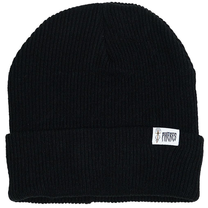 Metal Script Beanie - Phieres - Black - Beanie