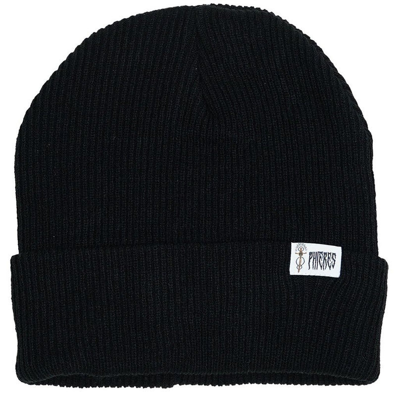 Metal Script Beanie - Phieres - Black - Beanie