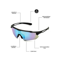 Samuraiph  - Phieres - Matt Black/ Ice Blue - Technische Sonnenbrille