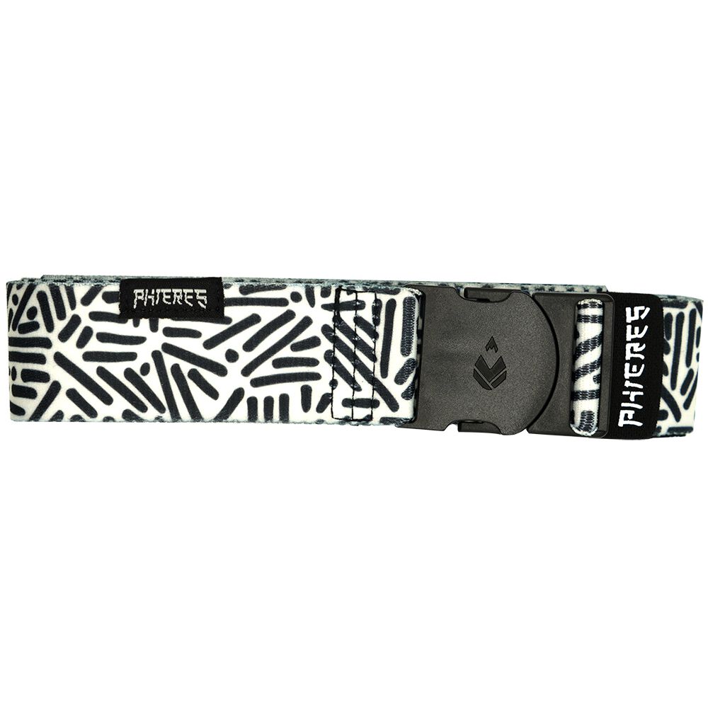 Dadsphelt Elastic - Phieres - Black White Pattern - Textilgürtel