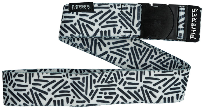 Dadsphelt Elastic - Phieres - Black White Pattern - Textilgürtel