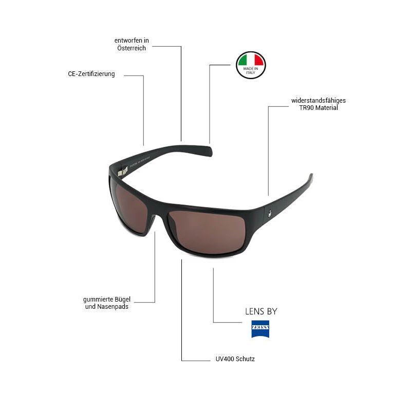 Phorora - Phieres - Mt Blk / Purple Red - Sonnenbrille