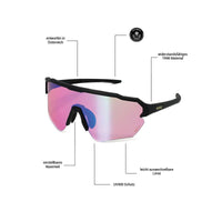Sandgraiph Ltd - Phieres - Mtt Blk/Pink Green - Technische Sonnenbrille