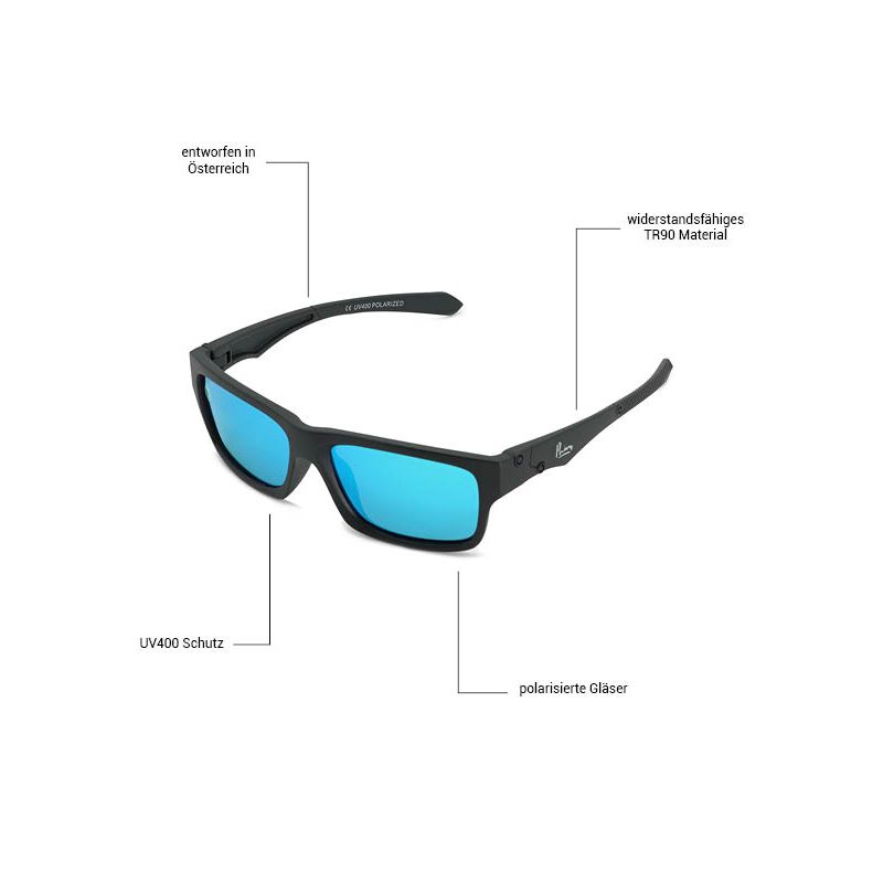 Archerph - Phieres - Matt Black-Blue Mirr - Sonnenbrille