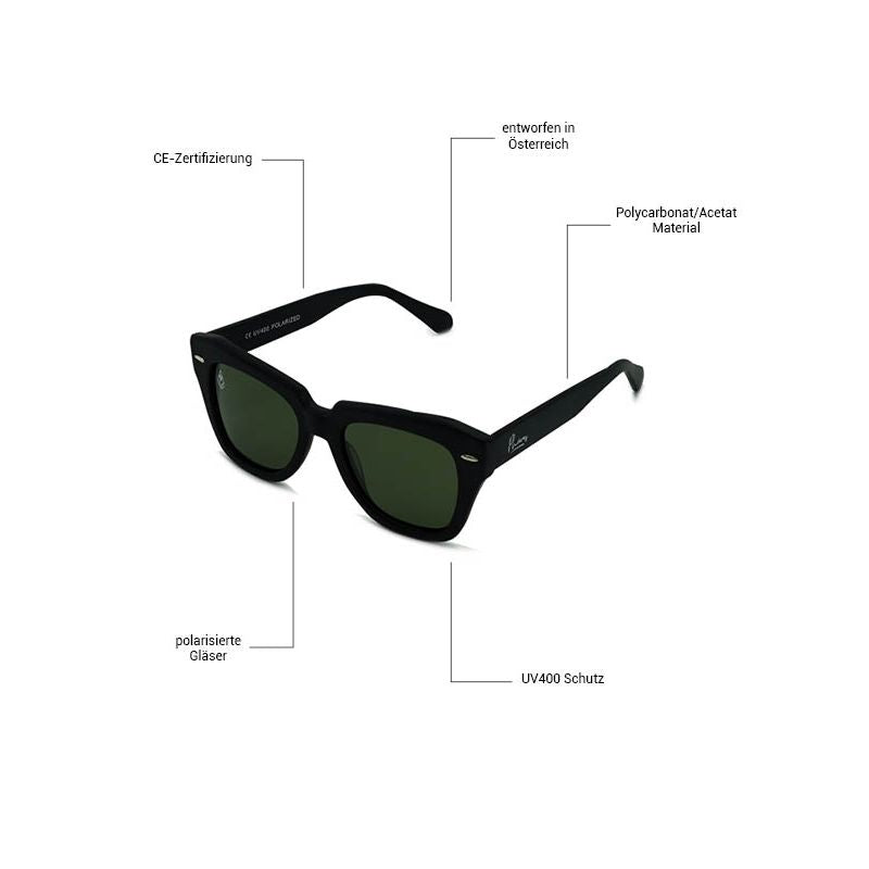 Instinctiph - Phieres - Matte Black-G15 Pola - Sonnenbrille