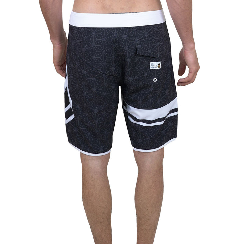 Senseiph - Phieres - Black Print/White - Boardshort