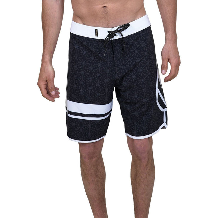 Senseiph - Phieres - Black Print/White - Boardshort