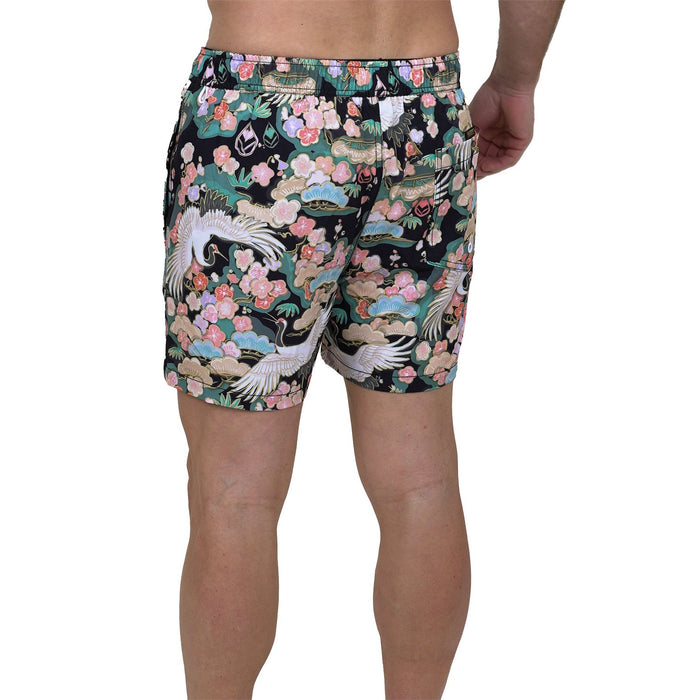 Phimsey Beach - Phieres - Kranich Print - Swimshort Men