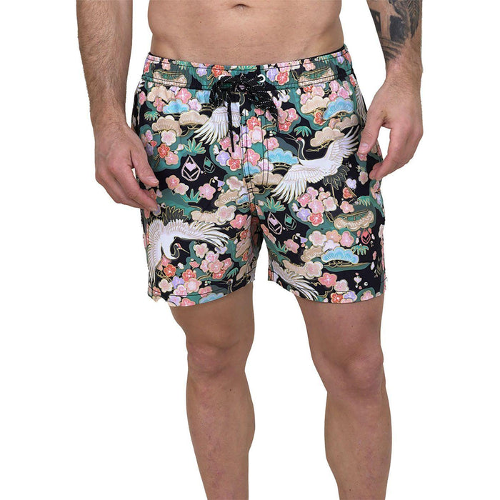 Phimsey Beach - Phieres - Kranich Print - Swimshort Men