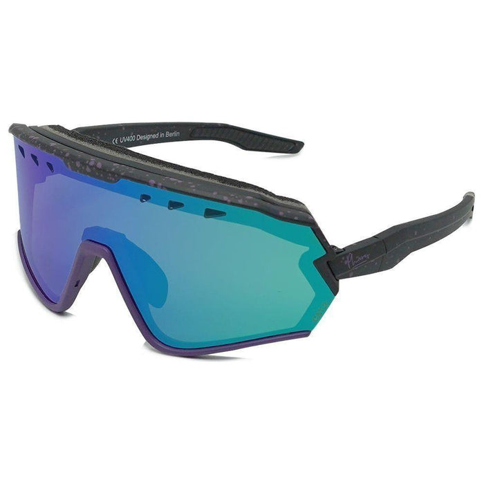 Sharkbiteph X Iriedaily - Phieres - Splatter MattBlk/Gre - Technische Sonnenbrille