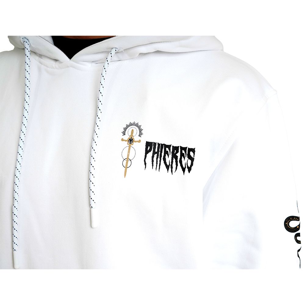 Swordiph II Hood - Phieres - Bright White - Kapuzenpulli