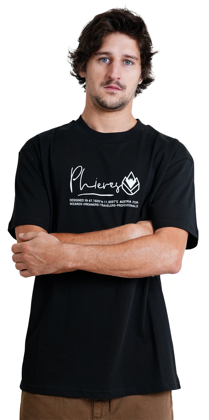 Rephorn Tee - Phieres - Black - T-Shirt