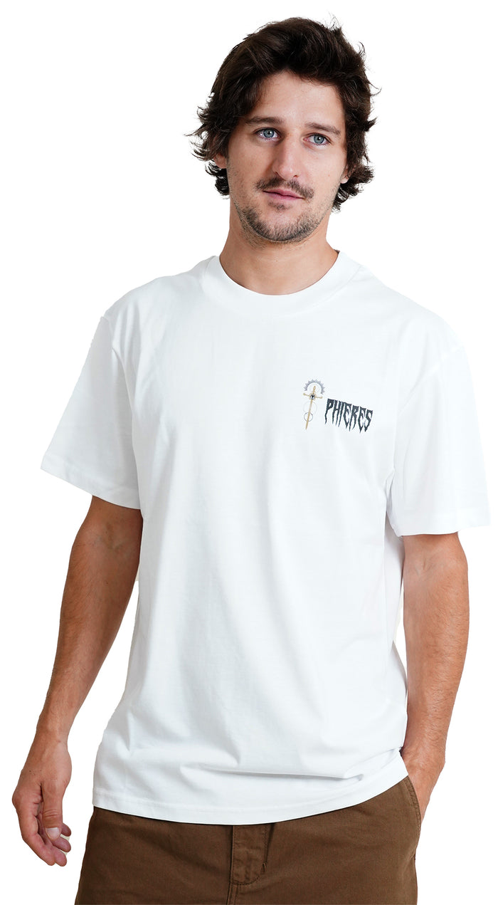 Swordiph II Tee - Phieres - Bright White - T-Shirt