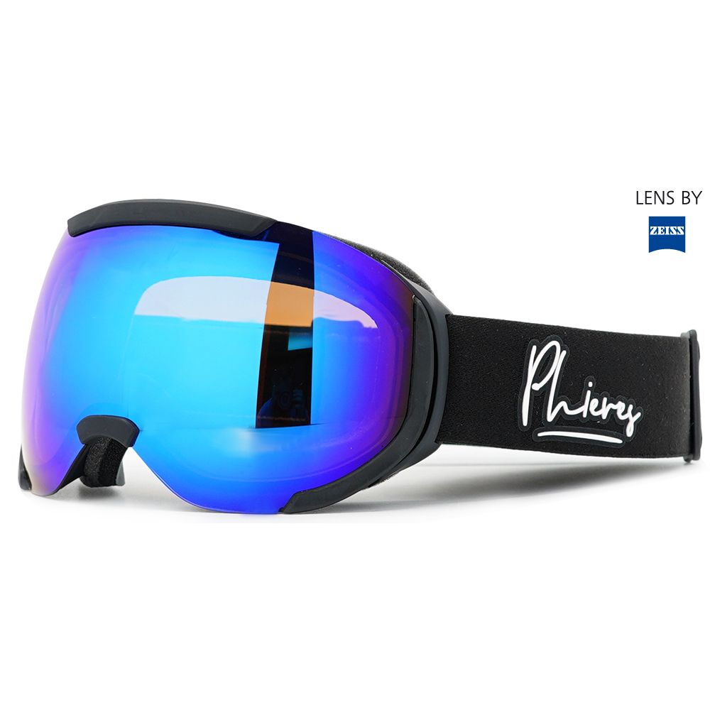 Inphame - Phieres - Matt Black Blue Mirror - Schneebrille verspiegelt