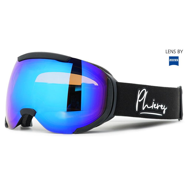 Inphame - Phieres - Matt Black Blue Mirror - Schneebrille verspiegelt