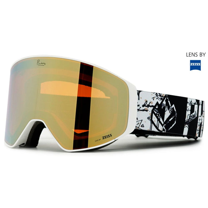 PH-12sixty - Phieres - White Mystic Gold S2 - Schneebrille verspiegelt