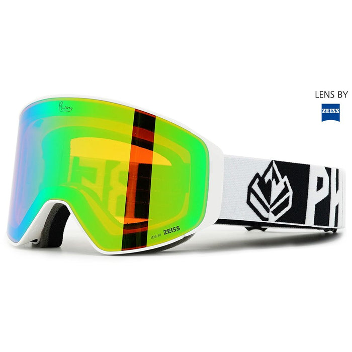 PH-12sixty - Phieres - White Black Green S2 - Schneebrille verspiegelt