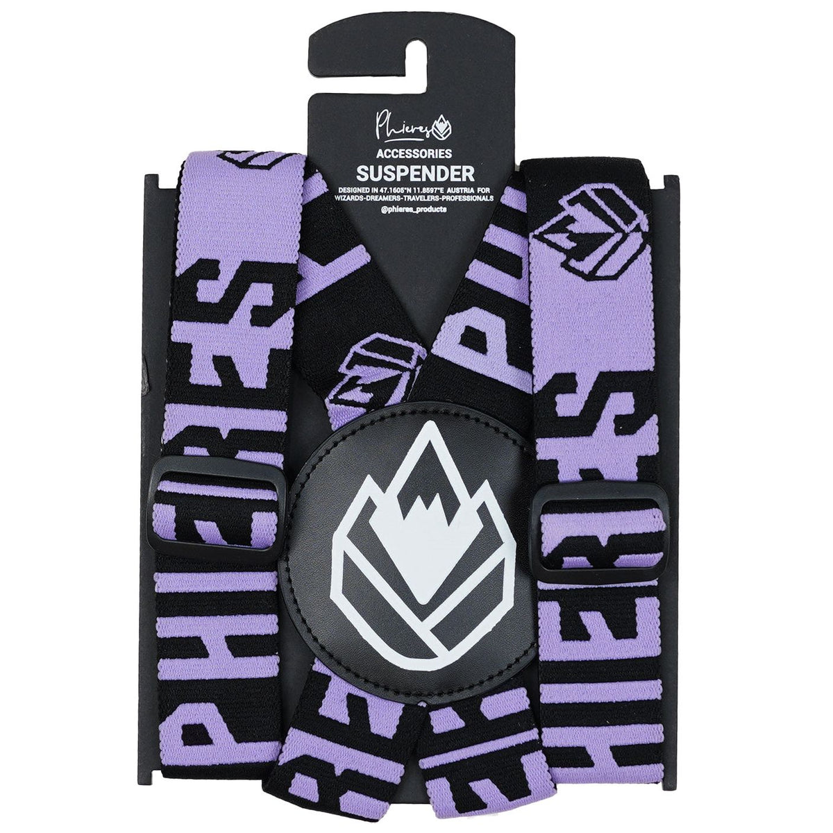 Dadspender Elastic - Phieres - Black Lav Frost - Hosenträger