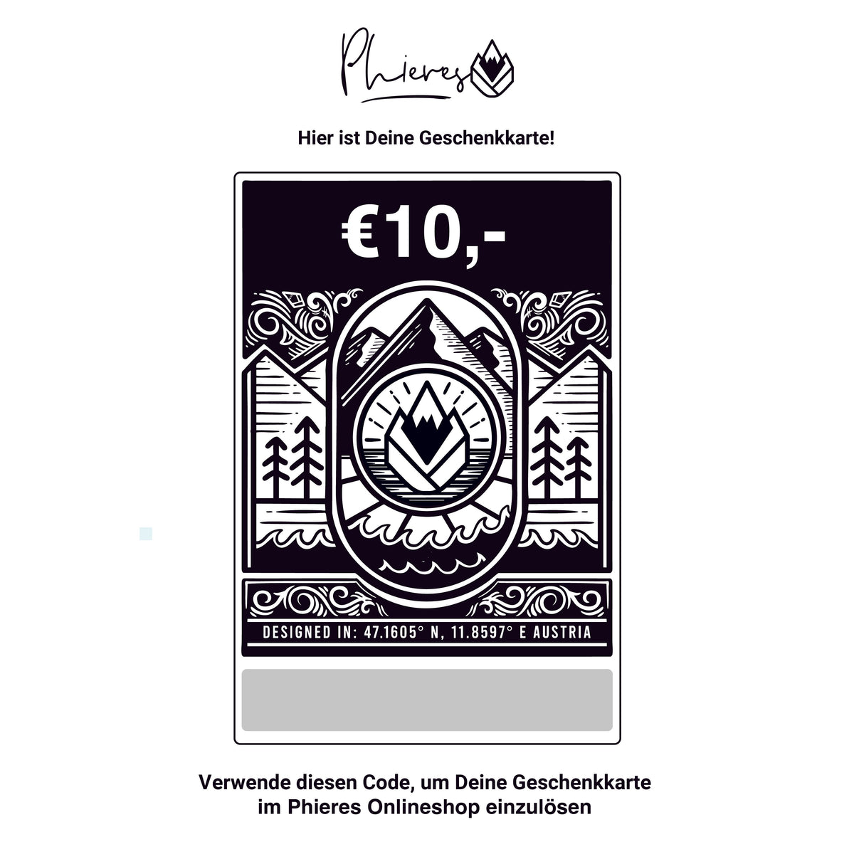 Phieres Geschenkgutschein