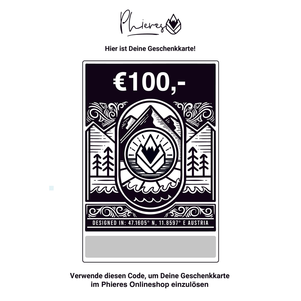 Phieres Geschenkgutschein