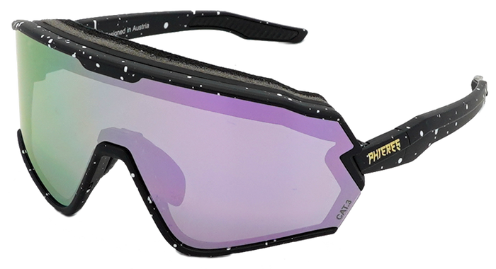 Sharkbiteph Plus - Phieres - Matt Black Splashes/ Gray Lens Full Revo Cherry Pink - Technische Sonnenbrille