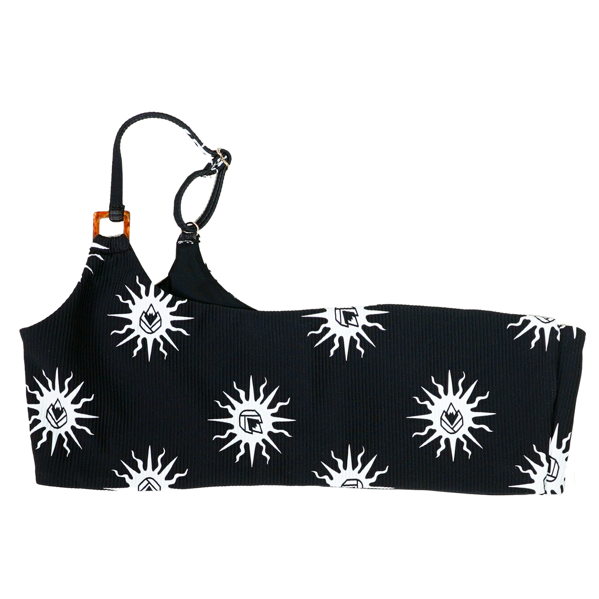 Pescaiaph One Shoulder - Phieres - Black White - Bikini Top