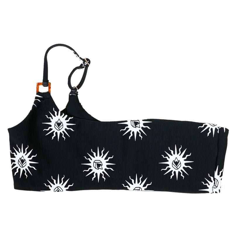 Pescaiaph One Shoulder - Phieres - Black White - Bikini Top