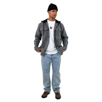 Skulleph Flanell - Phieres - Grey - Langarmhemd