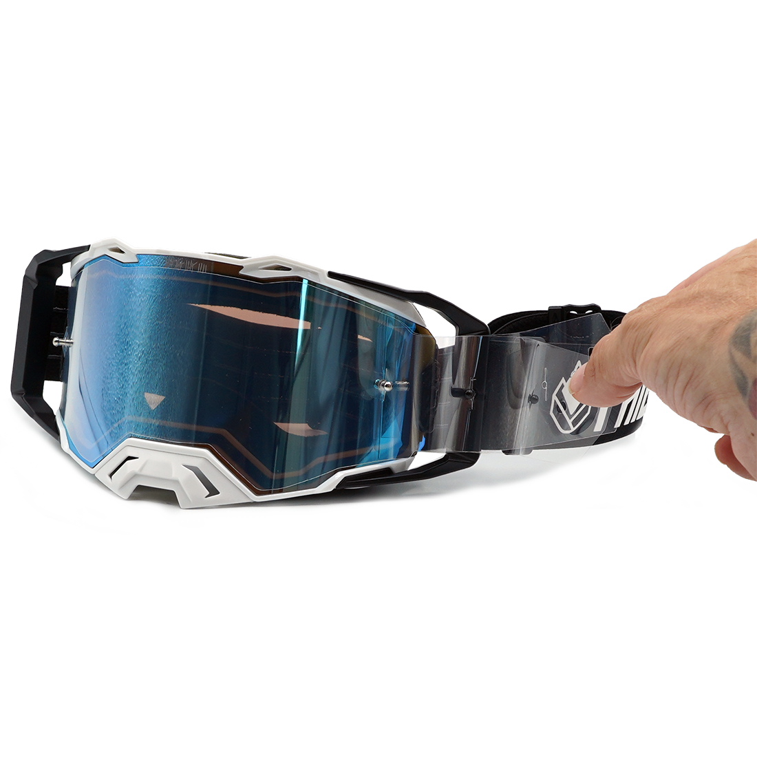 Stingrayph - Phieres - White/Ice Blue - Bike Brille