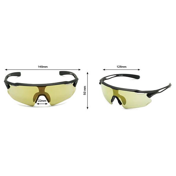 Samuraiph Sportsonnenbrille I Blk/Gold Matt Black/Gold Bild 4