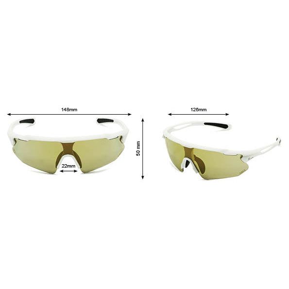 Samuraiph Sportsonnenbrille I Wht/Gold Matt White/Gold Bild 4