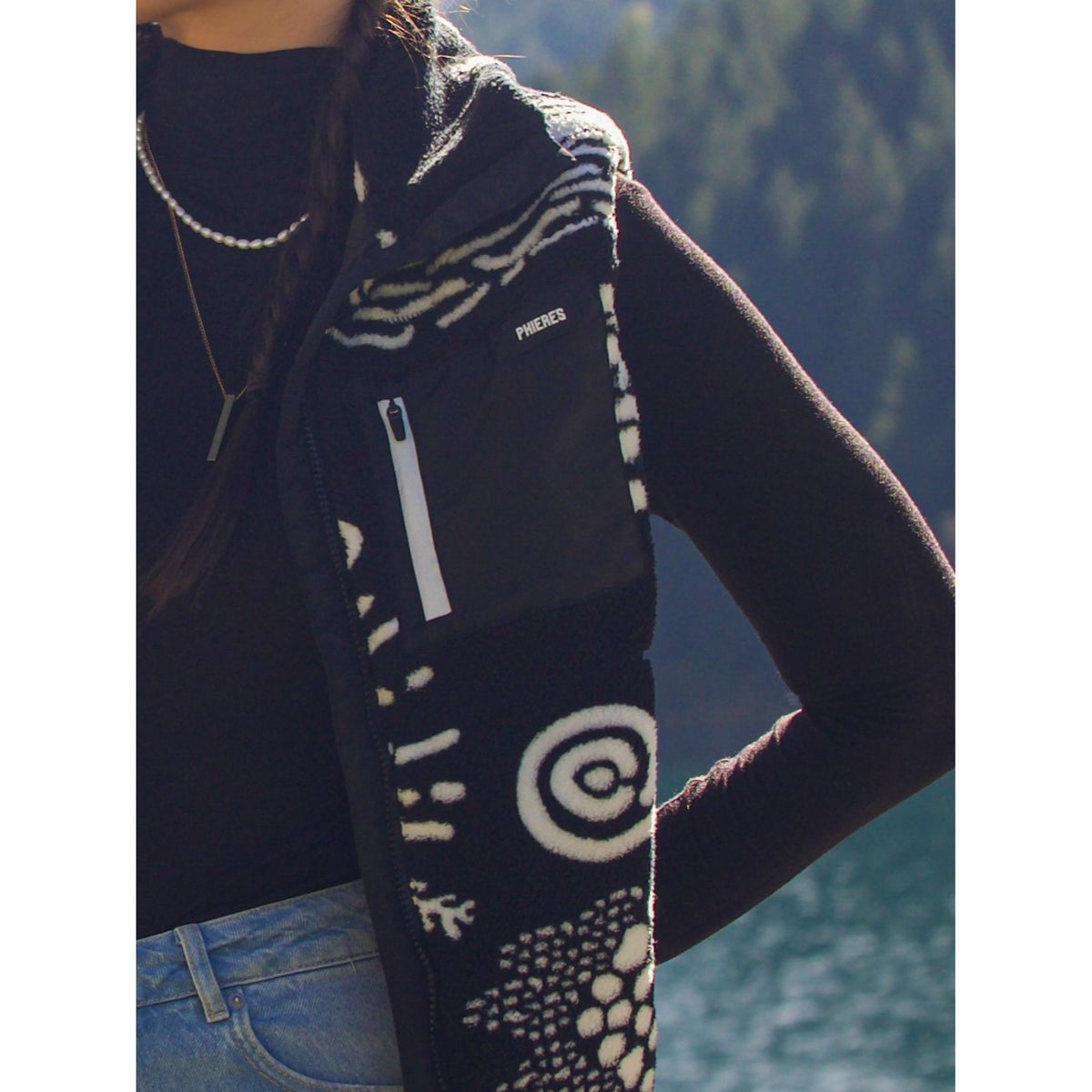 Jasey Jeph Vest Black White Bild 4