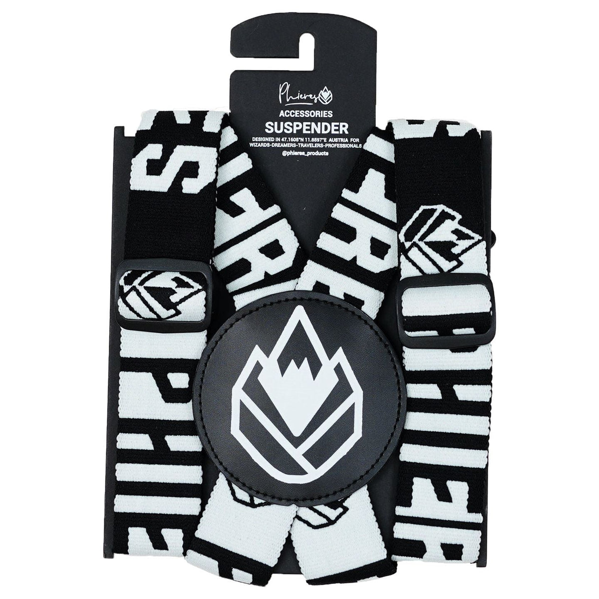 Dadspender Elastic Hosenträger Black White Bild 1